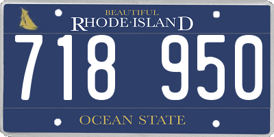 RI license plate 718950