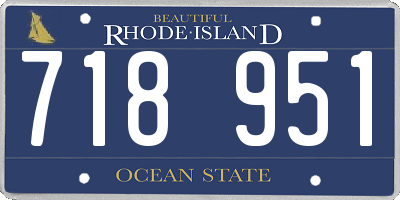 RI license plate 718951