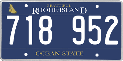 RI license plate 718952