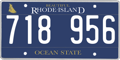 RI license plate 718956