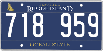 RI license plate 718959