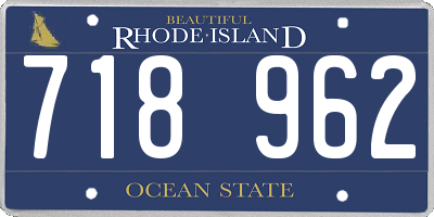 RI license plate 718962