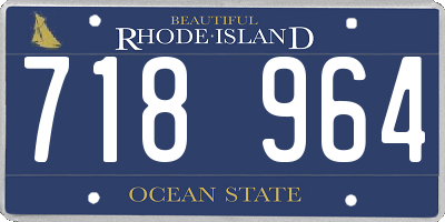 RI license plate 718964