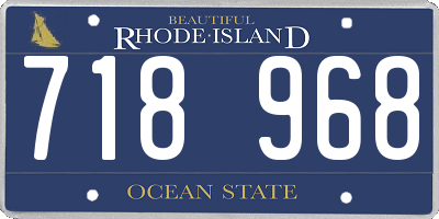RI license plate 718968