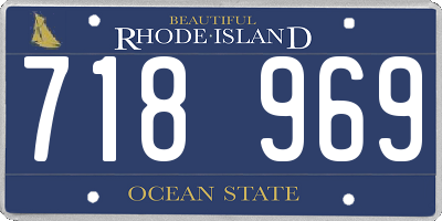 RI license plate 718969
