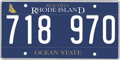 RI license plate 718970