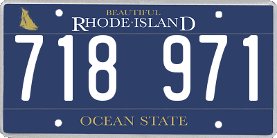 RI license plate 718971