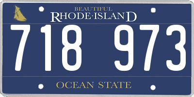 RI license plate 718973