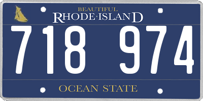 RI license plate 718974