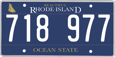 RI license plate 718977
