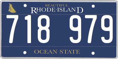 RI license plate 718979
