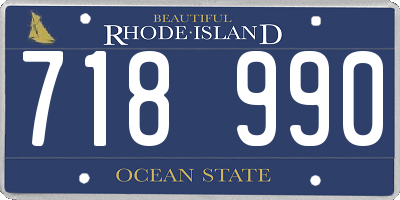 RI license plate 718990