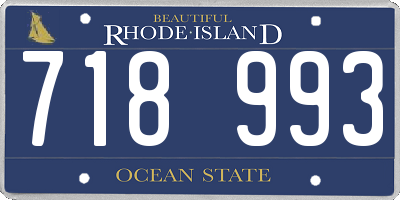 RI license plate 718993