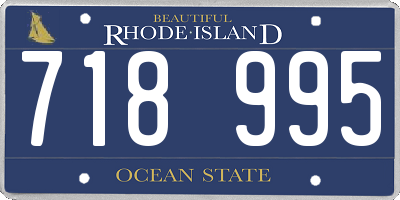 RI license plate 718995
