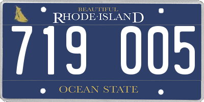 RI license plate 719005