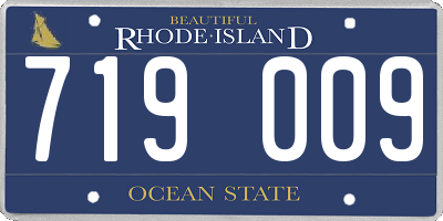 RI license plate 719009