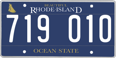 RI license plate 719010