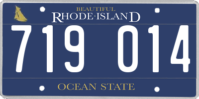 RI license plate 719014