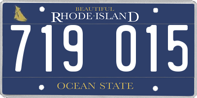 RI license plate 719015