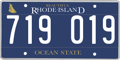 RI license plate 719019