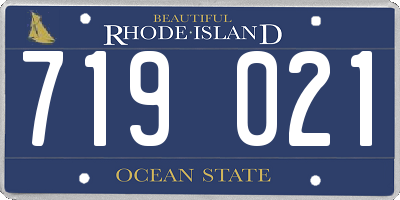 RI license plate 719021