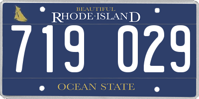 RI license plate 719029