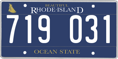 RI license plate 719031