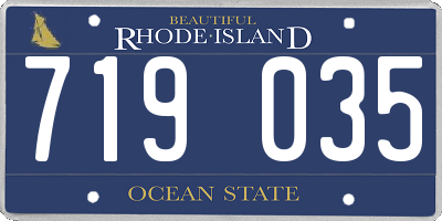 RI license plate 719035