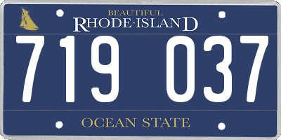 RI license plate 719037