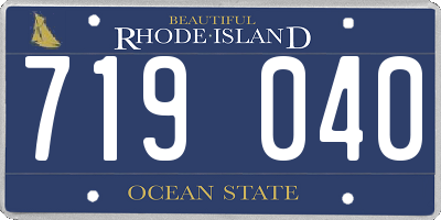RI license plate 719040