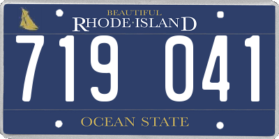 RI license plate 719041