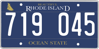 RI license plate 719045