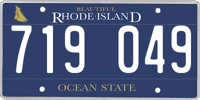 RI license plate 719049