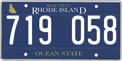 RI license plate 719058