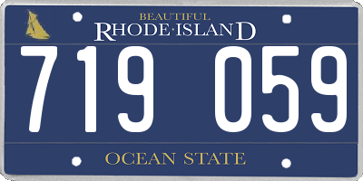 RI license plate 719059