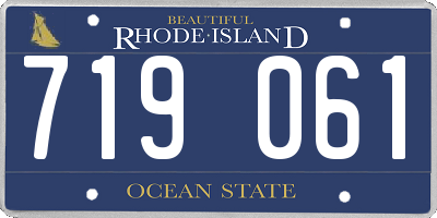 RI license plate 719061
