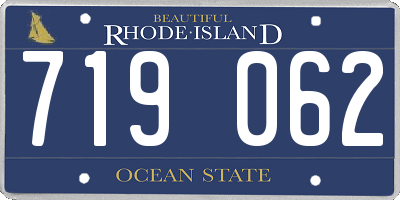 RI license plate 719062