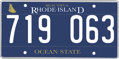 RI license plate 719063