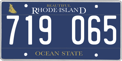 RI license plate 719065