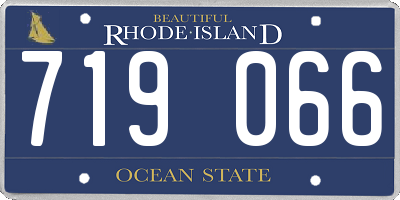 RI license plate 719066
