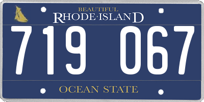 RI license plate 719067