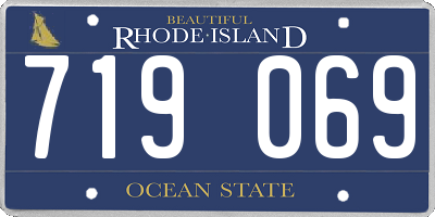 RI license plate 719069