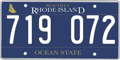 RI license plate 719072