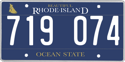 RI license plate 719074