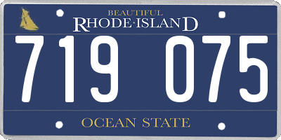 RI license plate 719075
