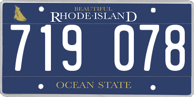 RI license plate 719078
