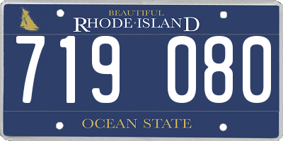 RI license plate 719080