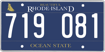 RI license plate 719081