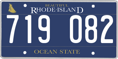 RI license plate 719082
