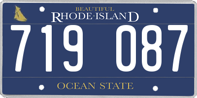 RI license plate 719087